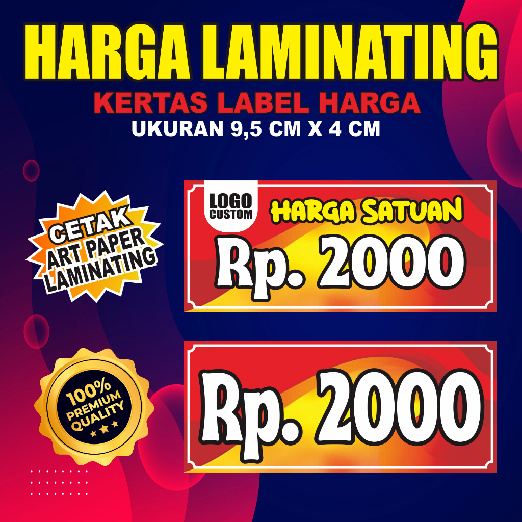 Label Harga Laminating Aneka Bakaran Sosis dan Tempura Seblak Warung