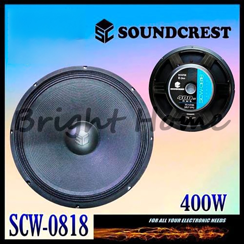 SOUNDCREST SCW-0818 SCW0818 Subwoofer Komponen Speaker Audio 18 Inch 400 Watt