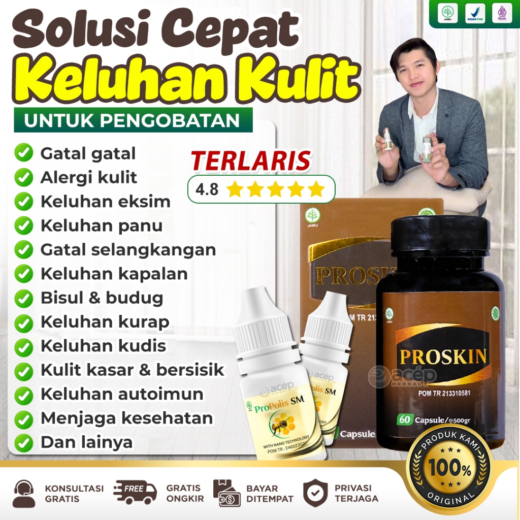 Obat Panu Gatal Gatal Kulit Gatel Obat Gatal Selangkangan dan Hitam Proskin Sehat Kulit Kurap Eksim 