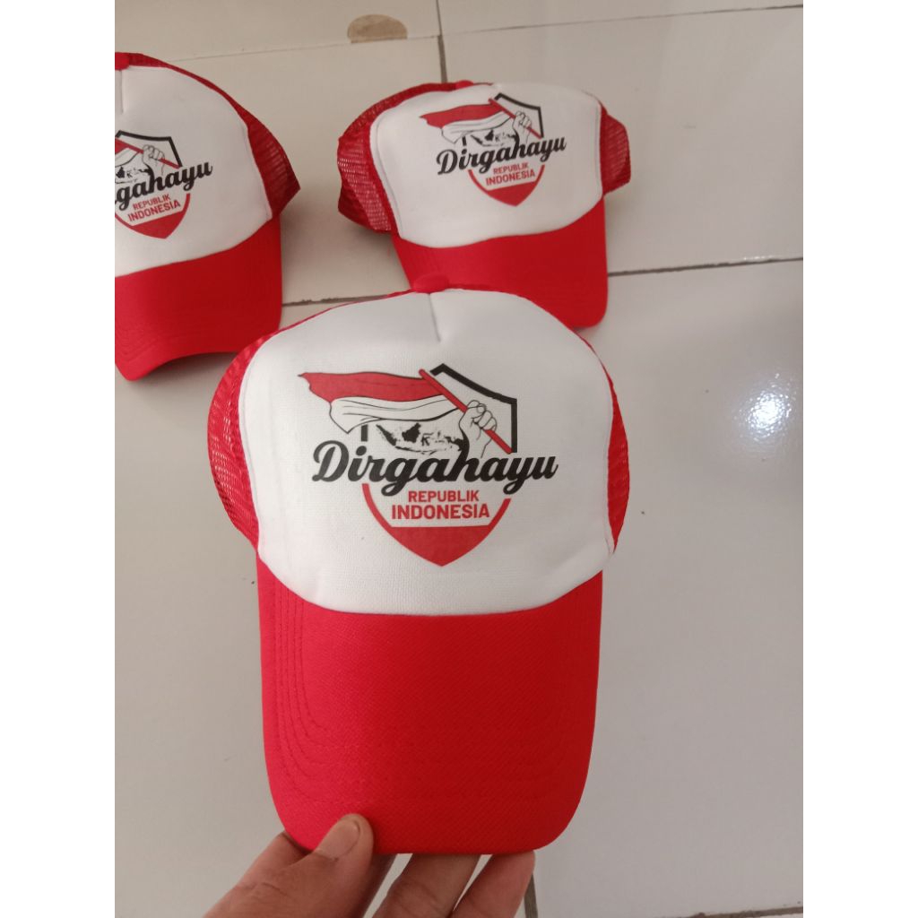 Topi Dirgahayu Merah putih