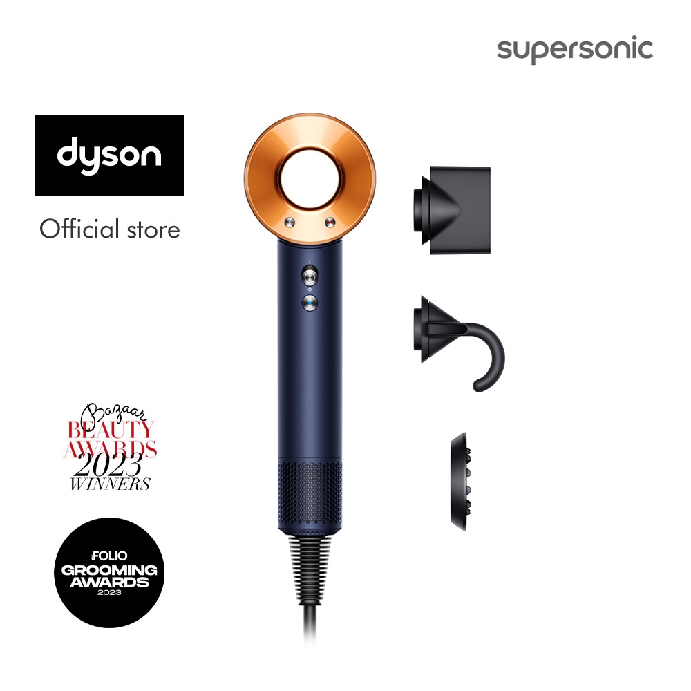 Dyson Supersonic ™ hair dryer HD08 Core (Prussian Blue/Rich Copper) - Pengering Rambut | Cepat kerin