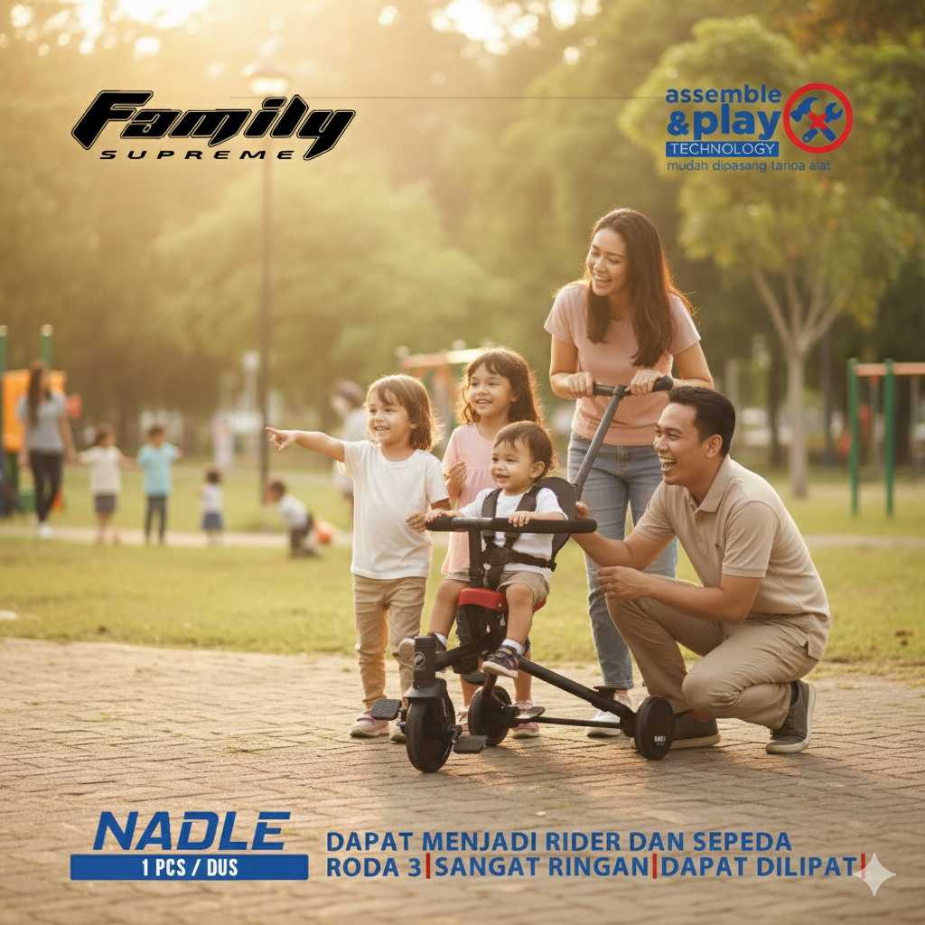 Nadle Foldable Stroller Rider Tricycle Lipat by Family
