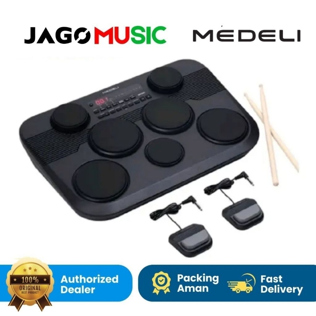 Drum Elektrik Medeli DD325 DD 325 Original Drum Pad Medeli DD 325