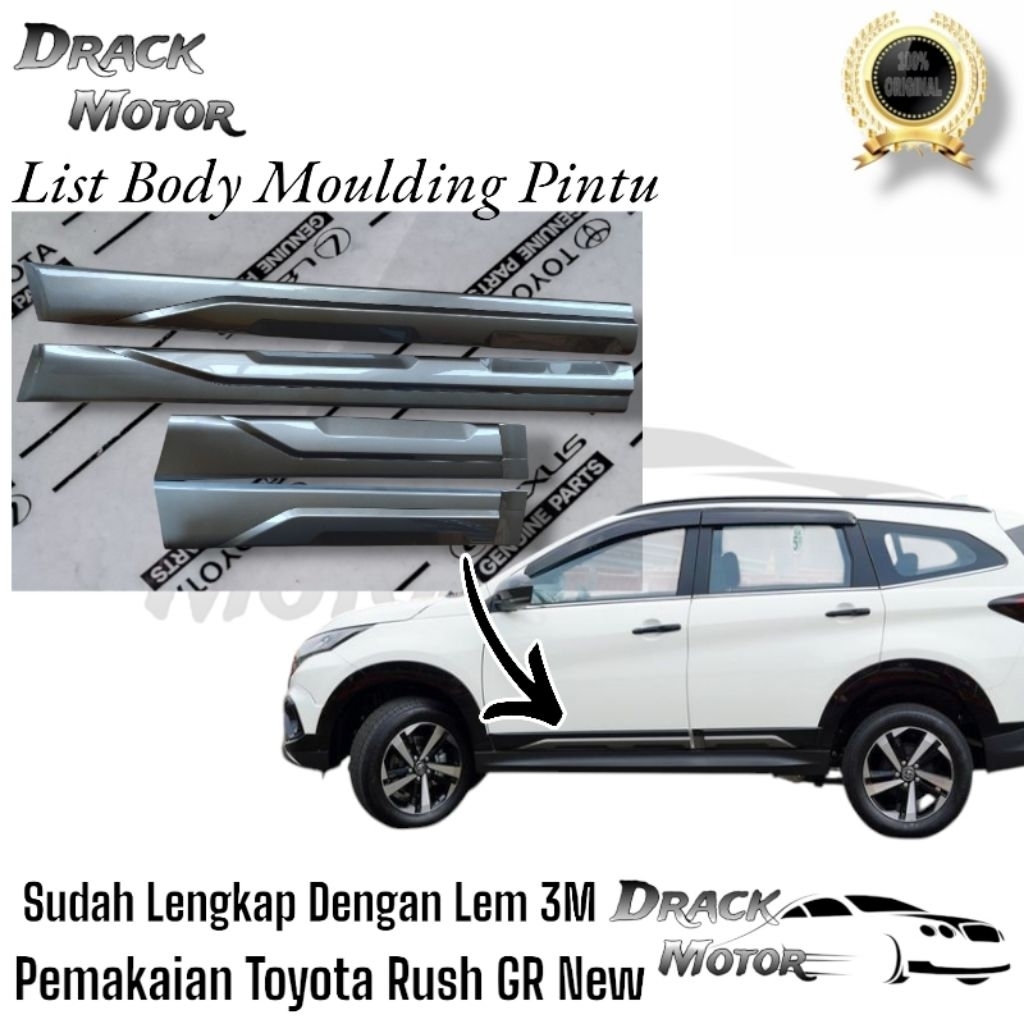 List Body Moulding Pintu Rush GR/GR Sport New Original Toyota Rush // Moulding Pintu New Rush GR Lis