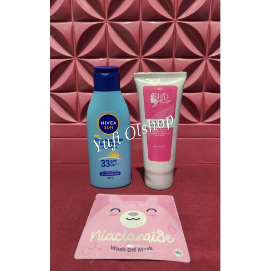 Nivea spf + Hb tone up (gratis masker wajah)
