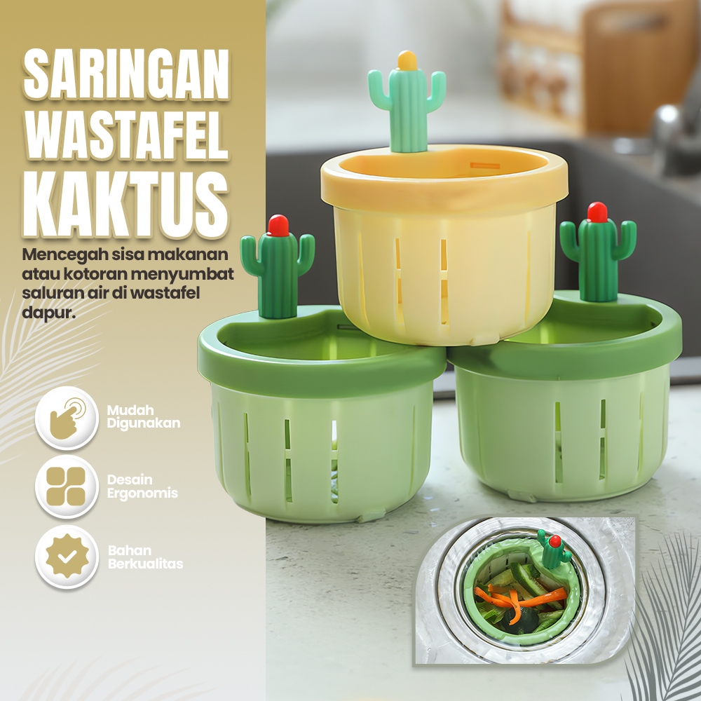Filter wastafel kaktus wastafel dapur sisa saluran pembuangan saringan sampah keranjang pembuangan