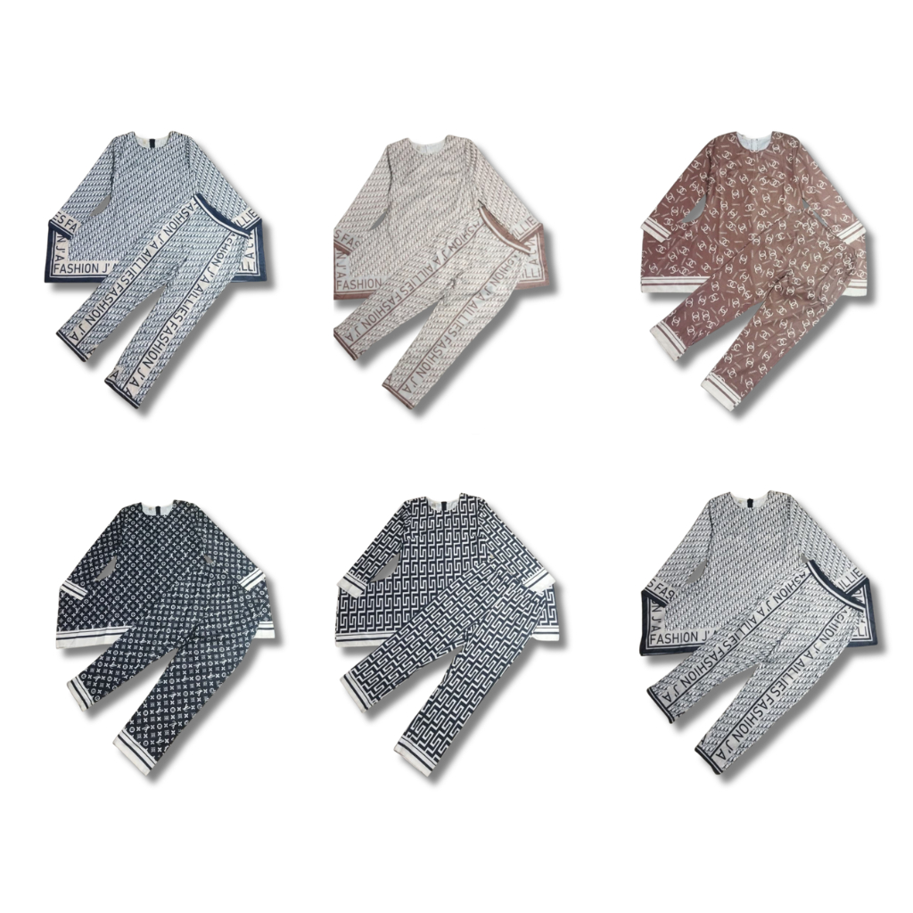 One Set Setelan Tunik Celana Panjang Wanita Bahan Rayon Premium