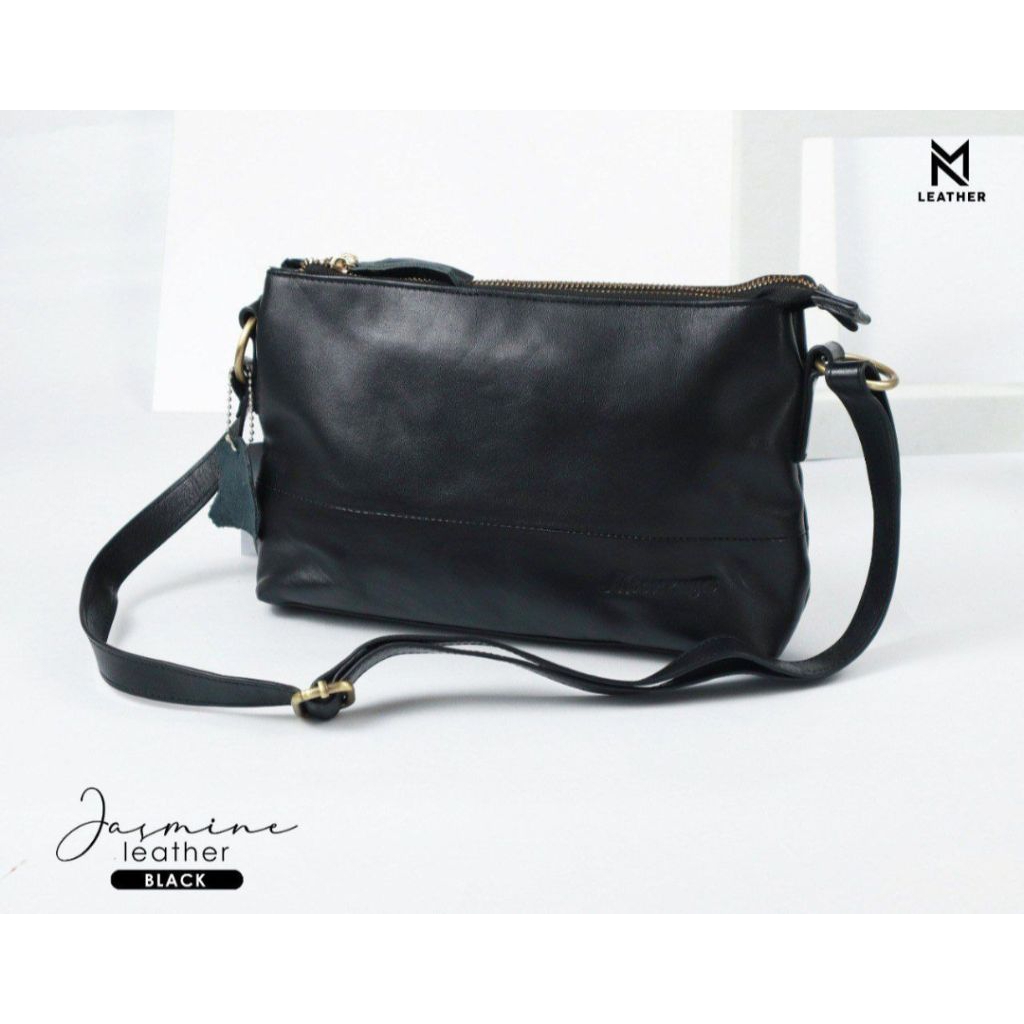 TAS WANITA JASMINE BY MOONZAYA LEATHER JASMINE BLACK