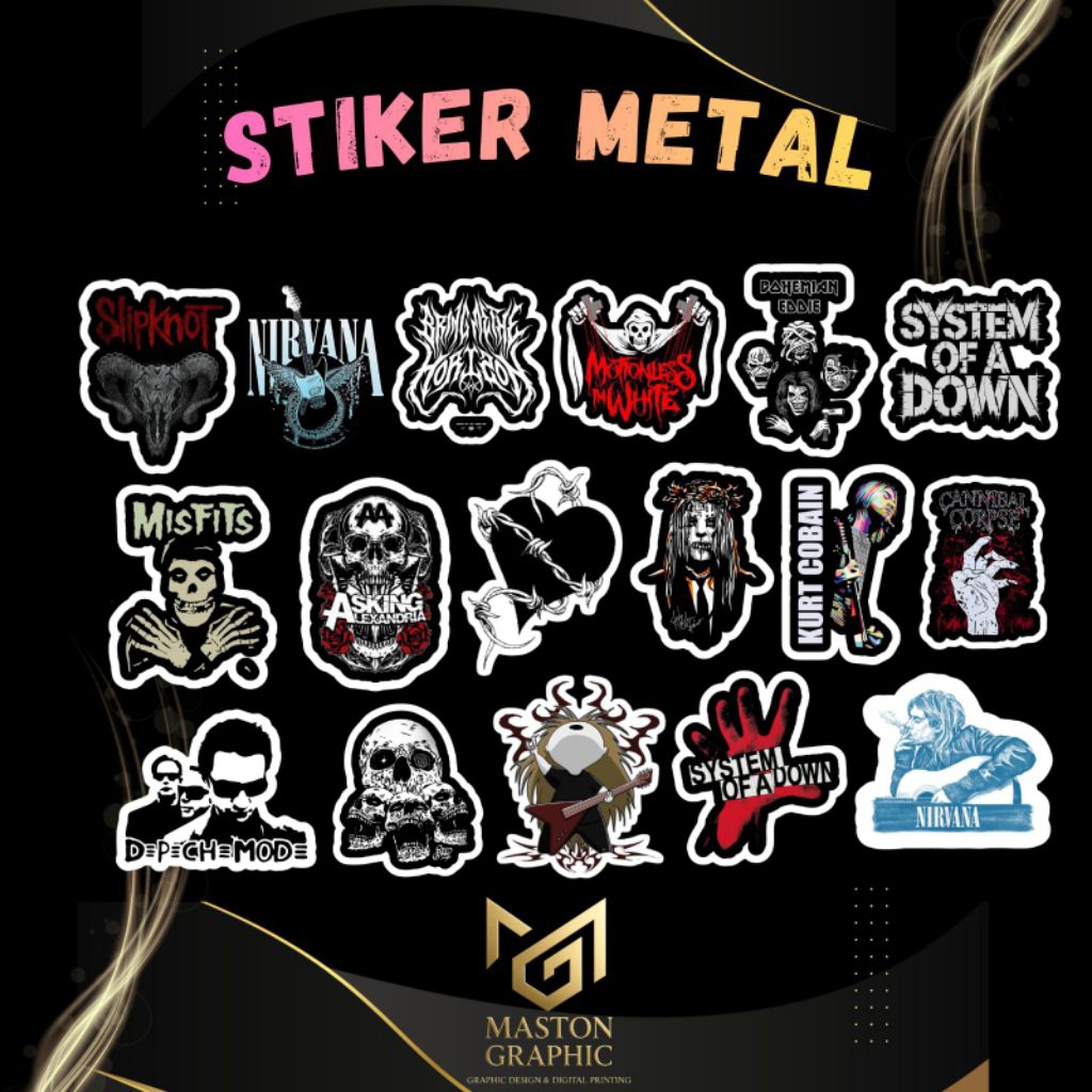 stiker metal keren bahan graftac