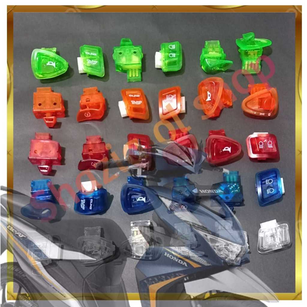 Saklar Transparan Motor Beat Deluxe Variasi 1 set Isi 6 Pcs Kualitas Original