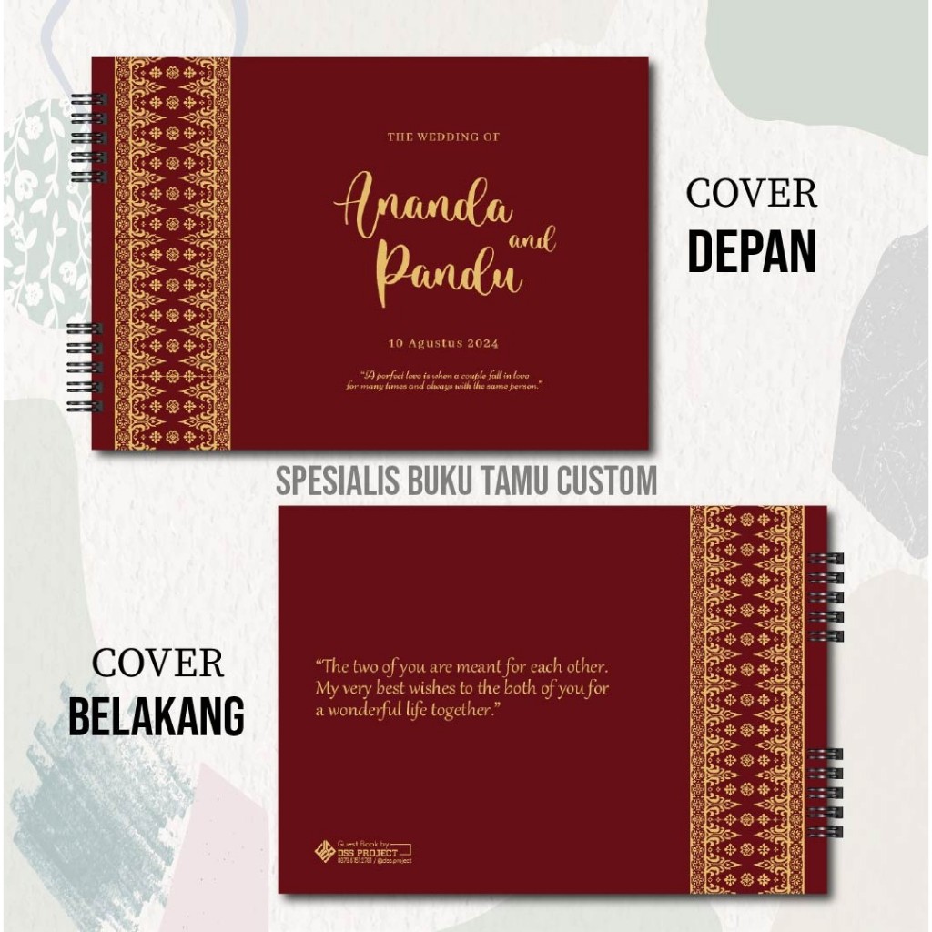 Wedding Guest Book Custom/ Buku Tamu Unik/ Buku Tamu Custom/ Buku Tamu Pernikahan
