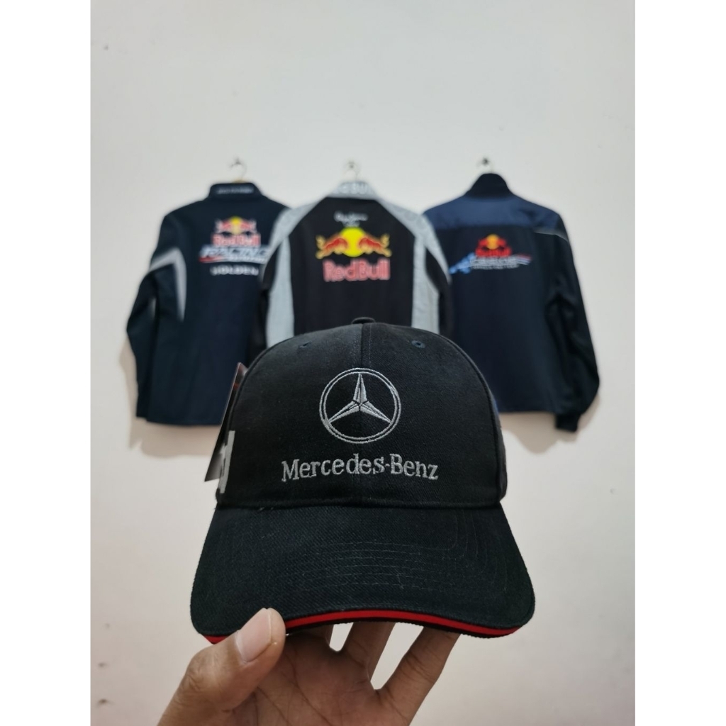 Topi F1 Vintage Mercedes-Benz Formula 1 David Coulthard #5 kondisi Deadstock
