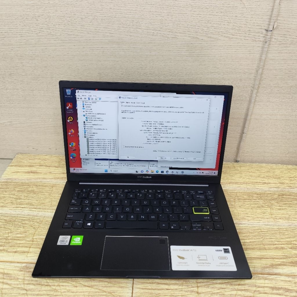 Laptop Second Asus Vivobook K413jp Core i5-1035G1 Ram 8gb SSD 512gb MX330  Fhd