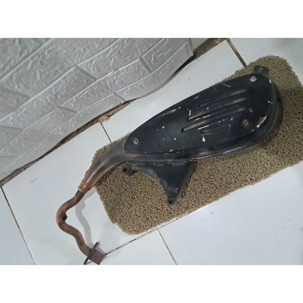 Knalpot lx vespa matic modern 3v 3 v original ori copotan standar fullsystem fullset tinggal pasang 