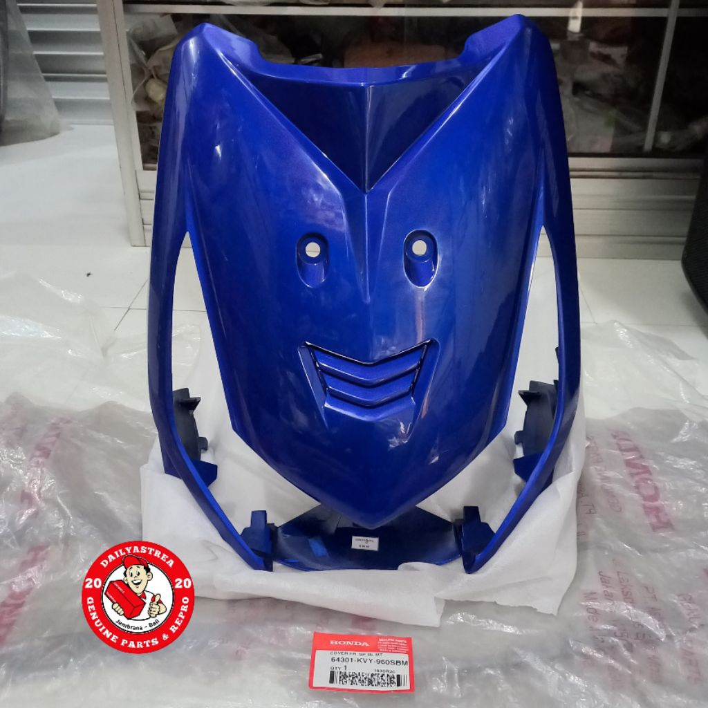 COVER TAMENG PANEL DADA DASI RUMAH LAMPU DEPAN BIRU TUA HONDA BEAT KARBU ORIGINAL ORI 64301-KVY-960S