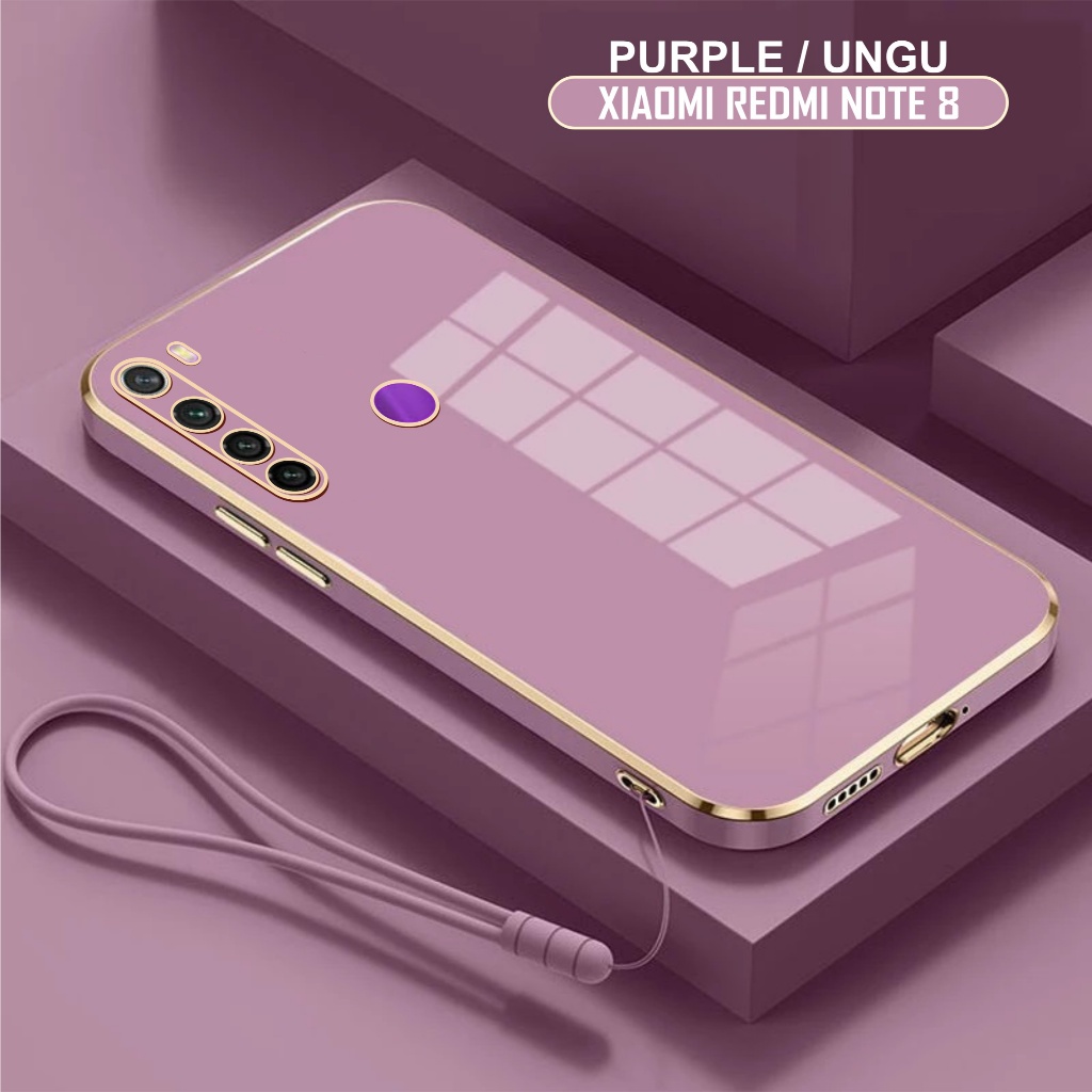 Softcase Xiaomi Redmi Note 8 / 8 Pro Case Luxury Plating Free Tali Lanyard Premium