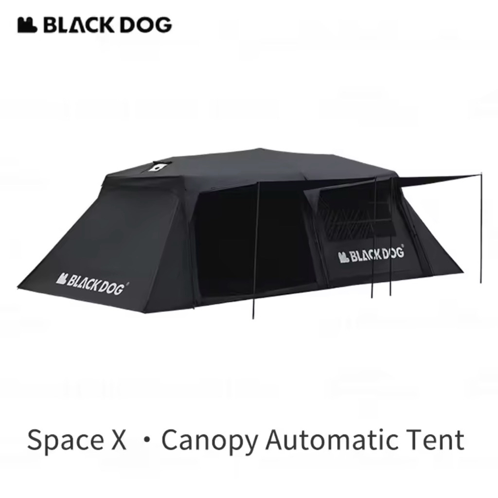 BLACKDOG SPACE X STARSHIP AUTOMATIC TUNNEL TENT BLACK TENDA OTOMATIS CAMPING OUTDOOR BERKEMAH