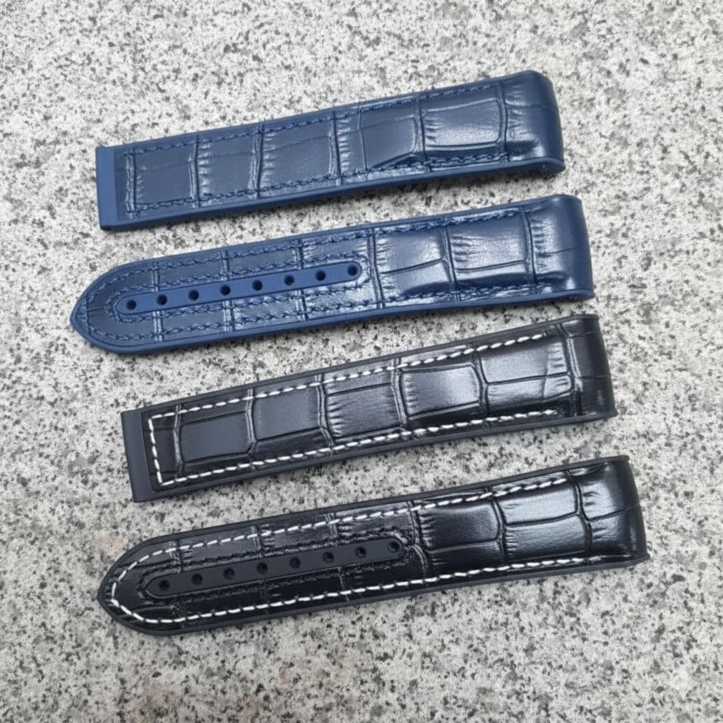 Strap Tali Jam Tangan Rubber Kulit Omega Seamaster premium