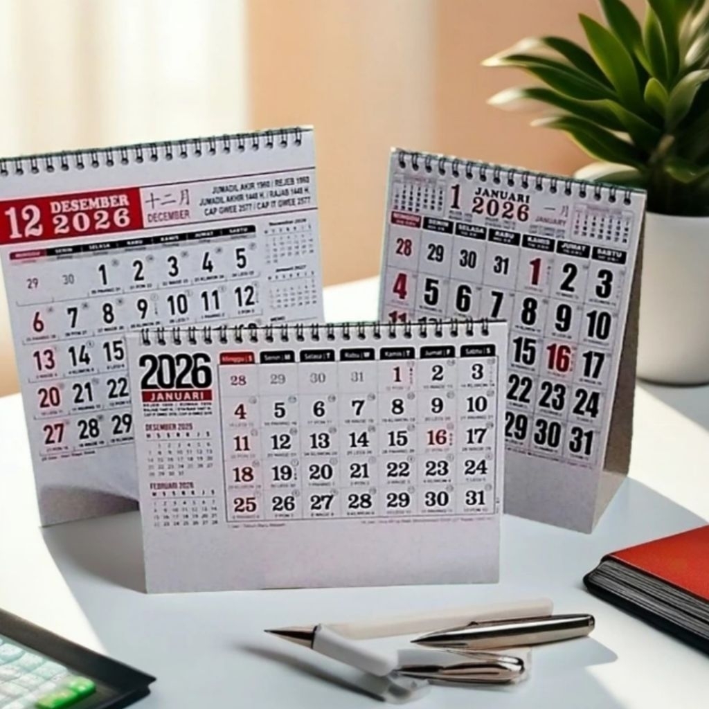 KALENDER MEJA KERJA/KALENDER DUDUK ANGKA BESAR TAHUN 2026