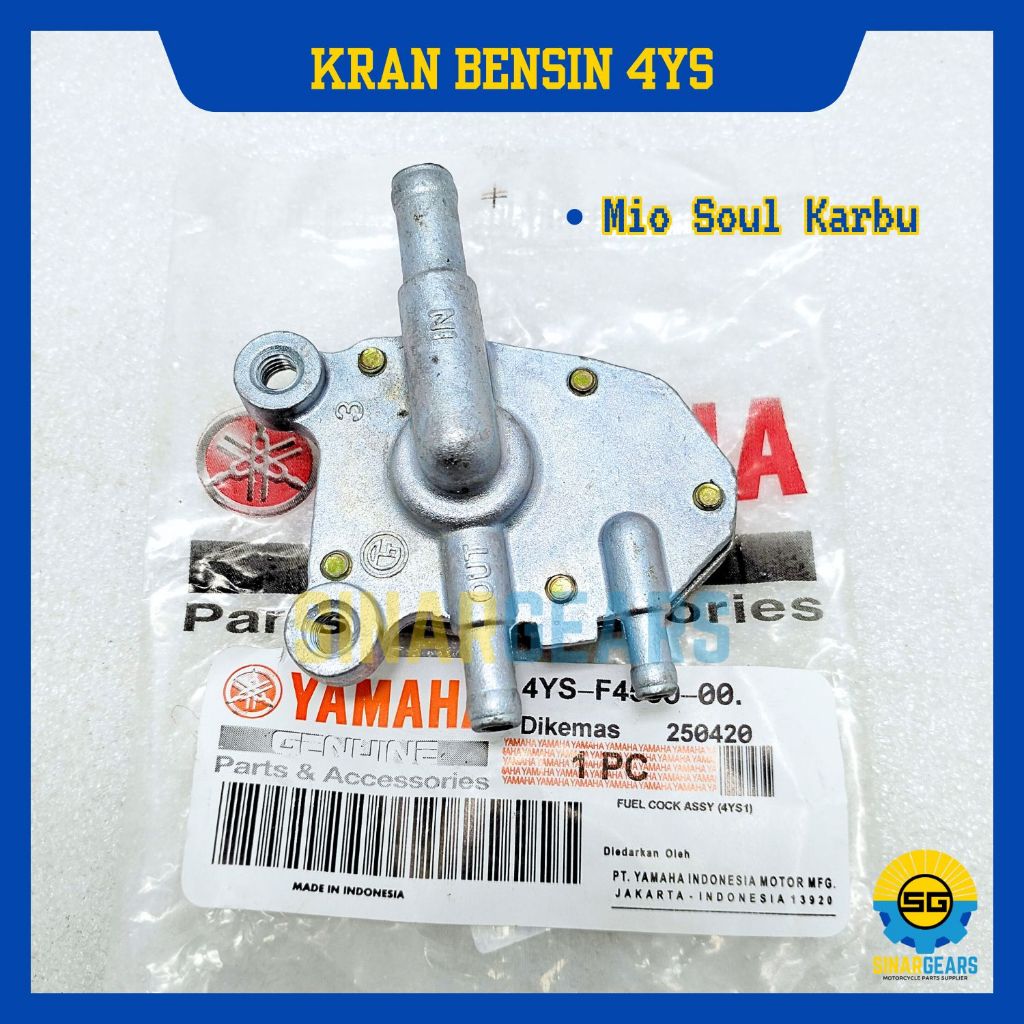 Membran Bensin Original Yamaha 4YS Kran Bensin Mio Soul Karbu Auto Cock Fuel Keran Bensin Ori YGP
