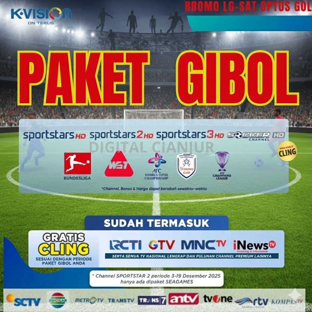 K Vision Paket Gibol Gila bola AFC PERSIB