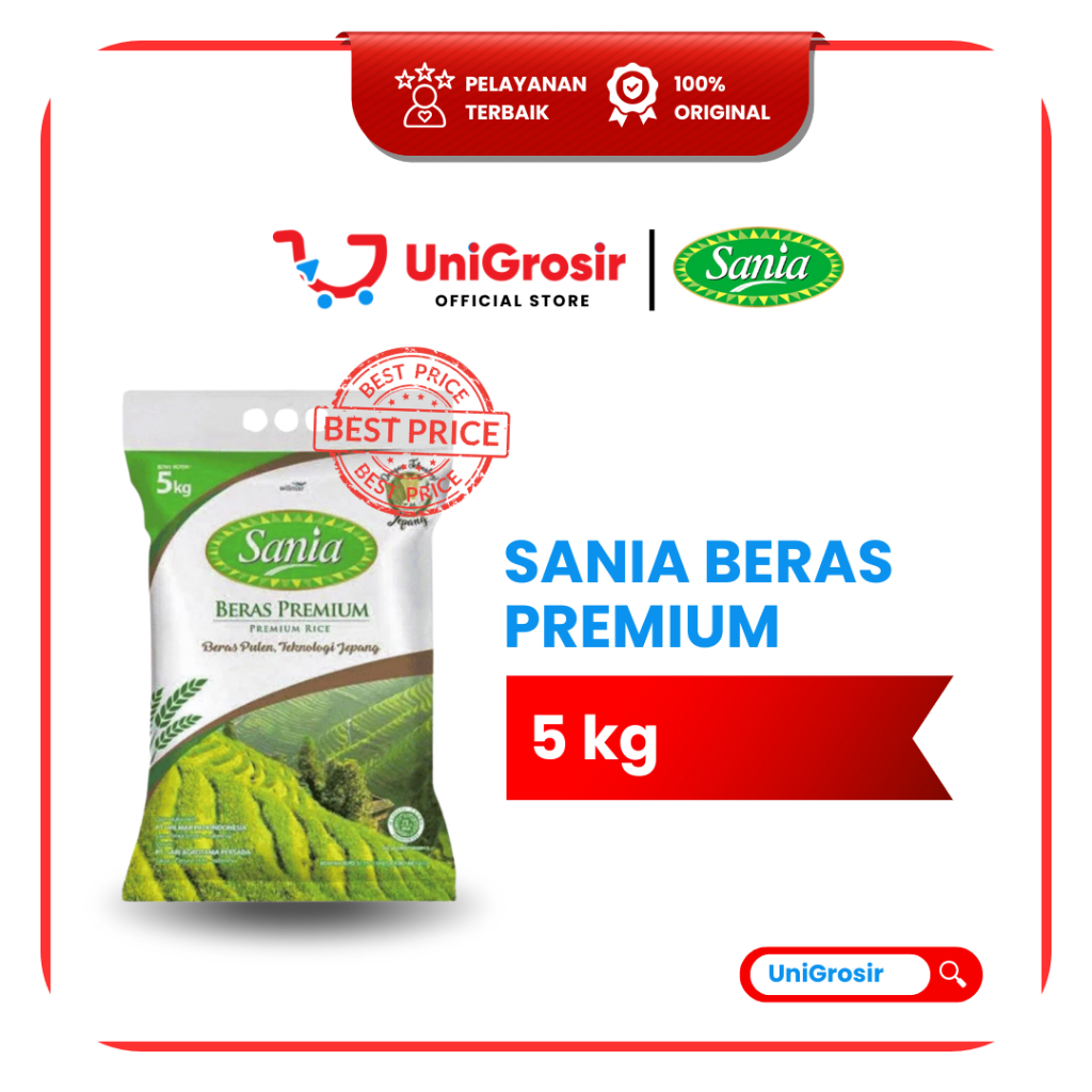 [UniGrosir] SANIA BERAS PREMIUM RICE ~ 5 kg