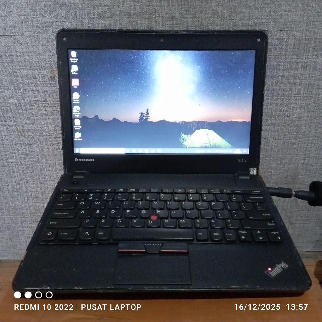 Laptop Lenovo ThinkPad X131e windows 10 Intel Celeron Ram4gb ssd120gb Lcd LCD12in mesin normal teste