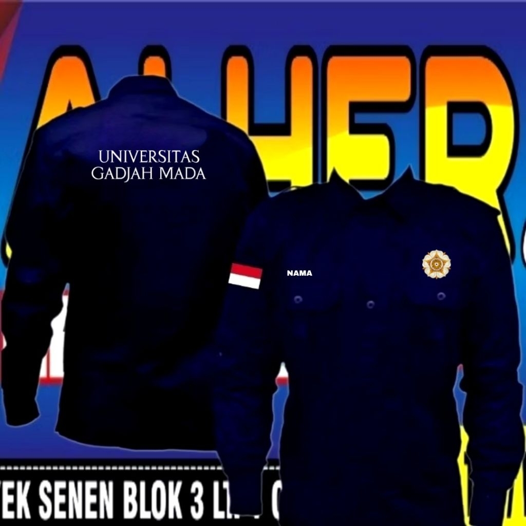 ready stok kemeja bordir kemeja UGM baju UGM seragam UGM Pdh UGM Pdl UGM kemeja universitas gadjah M
