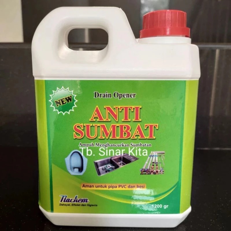 ANTI SUMBAT NACHEM 1200GR cairan cair anti mampet kamar mandi wc closet saluran air / ANTI SUMBAT NA