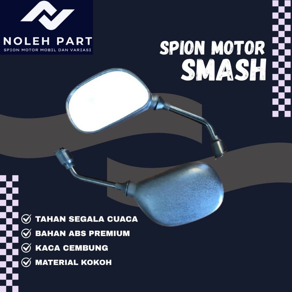 Spion SMASH Standar Kaca Cembung 2 Pcs Kanan Kiri / Spion SMASH Suzuki