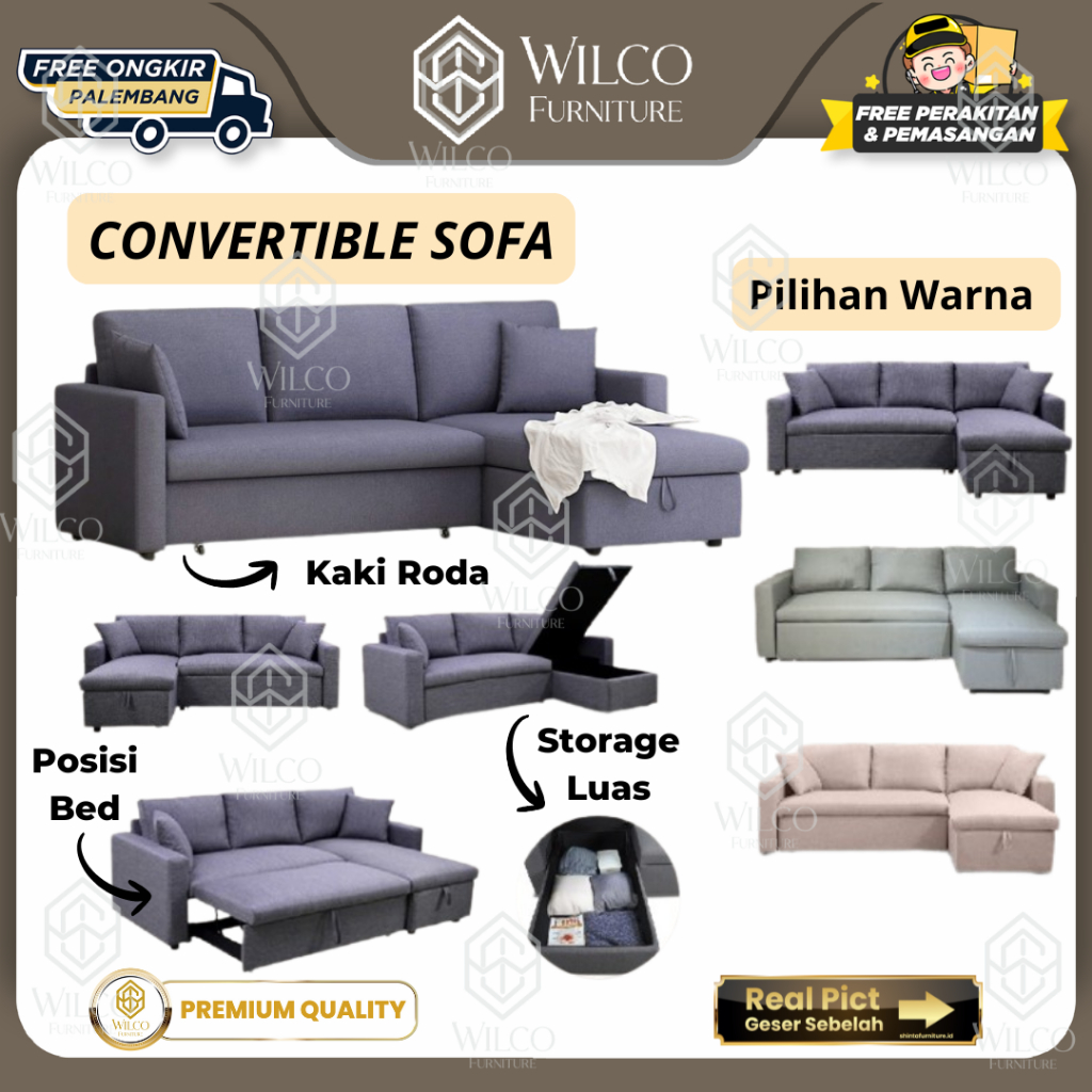 Sofa Convertible Bavarian Camila | Sofa Kursi L Multifungsi
