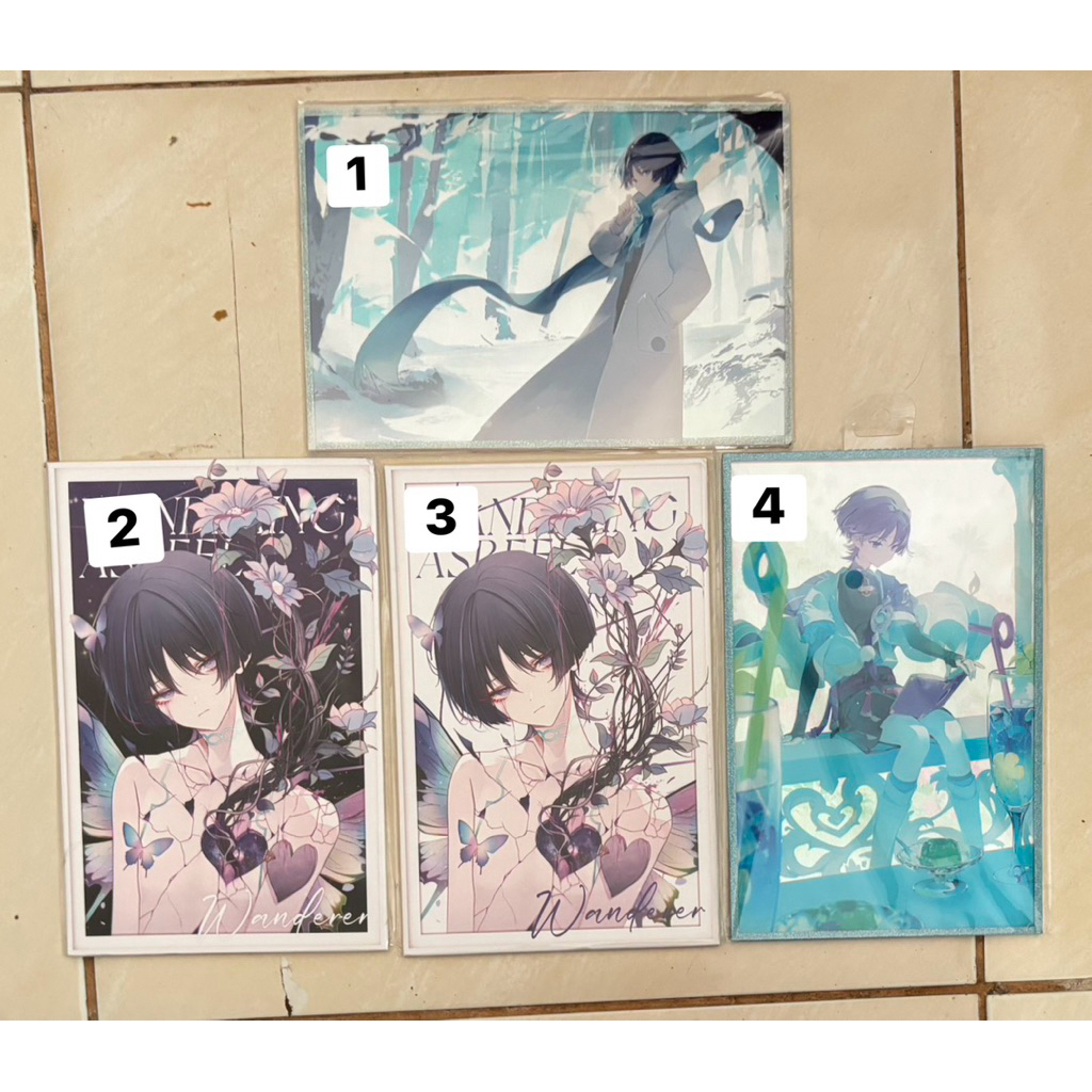 SHIKISHI BOARD AND ACRYLIC SCARAMOUCHE WANDERER SCARA WAWAN GENSHIN IMPACT ACRYLIC LOUCHA HSR