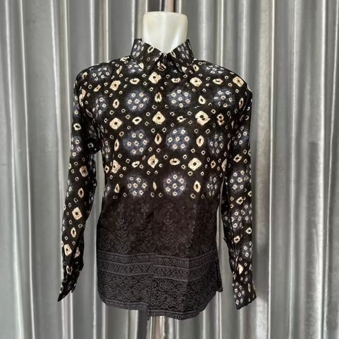 Gamis Jumputan Sutra silk/ COUPLE BAJU TUNIK,GAMIS, KEMEJA JUMPUTAN HANDMADE