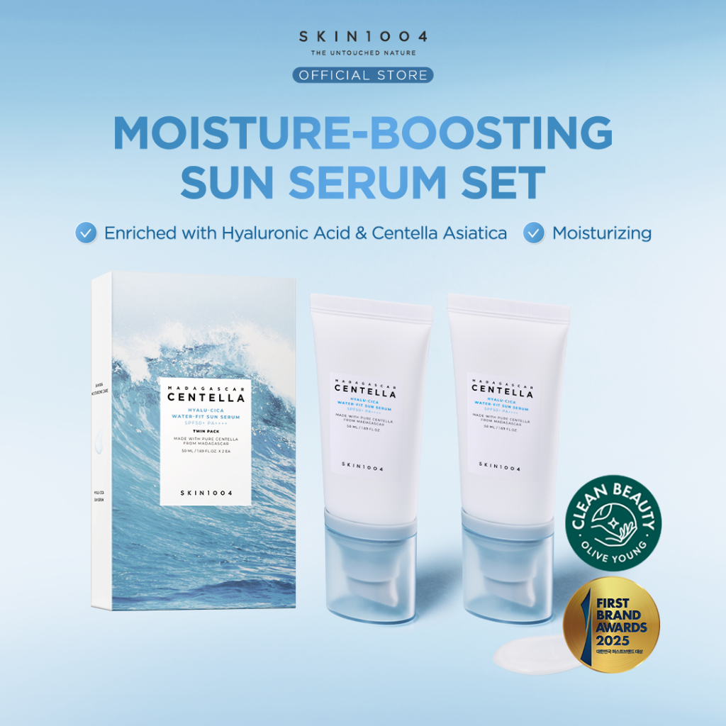 SKIN1004 Moisture-Boosting Sun Serum Set (Hyalu-Cica Water-Fit Sun Serum 50ml + Hyalu-Cica Water-Fit