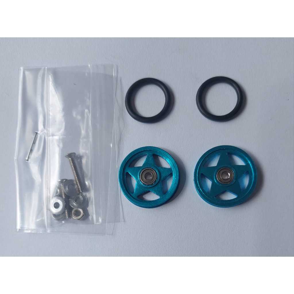 REP TAMIYA ROLLER 19MM ALUMINUM BINTANG + KARET
