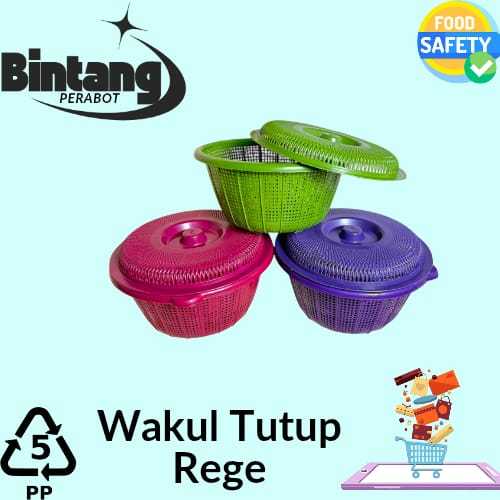 WAKUL TUTUP REGE - BESEK TUTUP NASI HAJATAN - MARANG TUTUP NASI BERKATAN BAHAN PLASTIK PP5