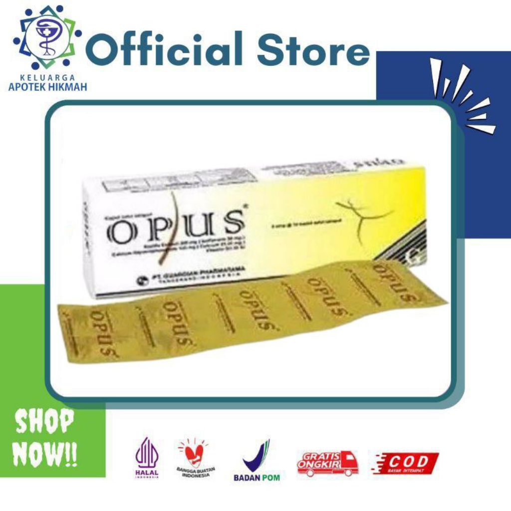 Opus tablet strip suplemen multivitamin kesehatan tulang sendi 300 mg