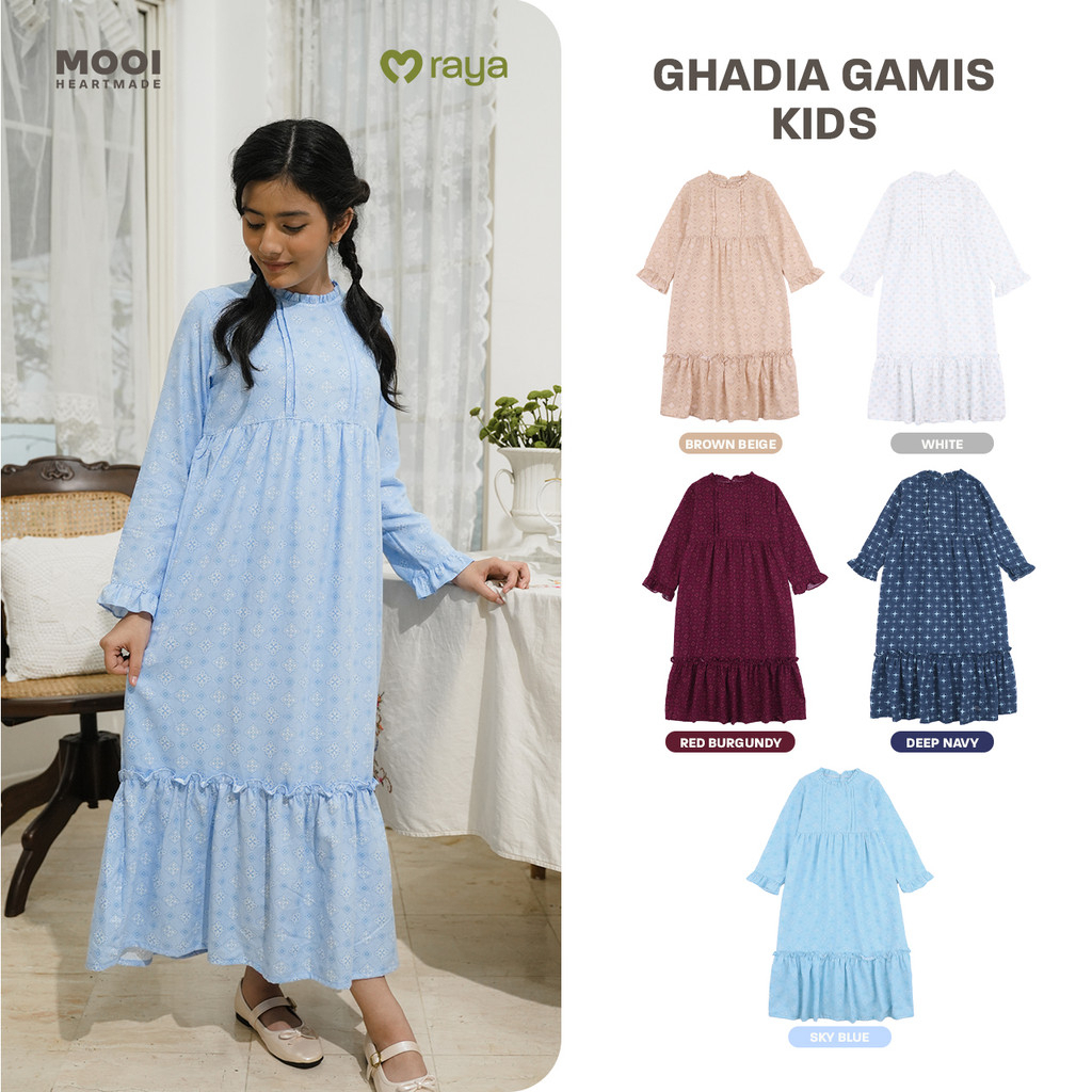 Mooi Dress Anak Gamis Anak Perempuan Raya Collection Ghadia Gamis Sandya Series/IED Collection / IED
