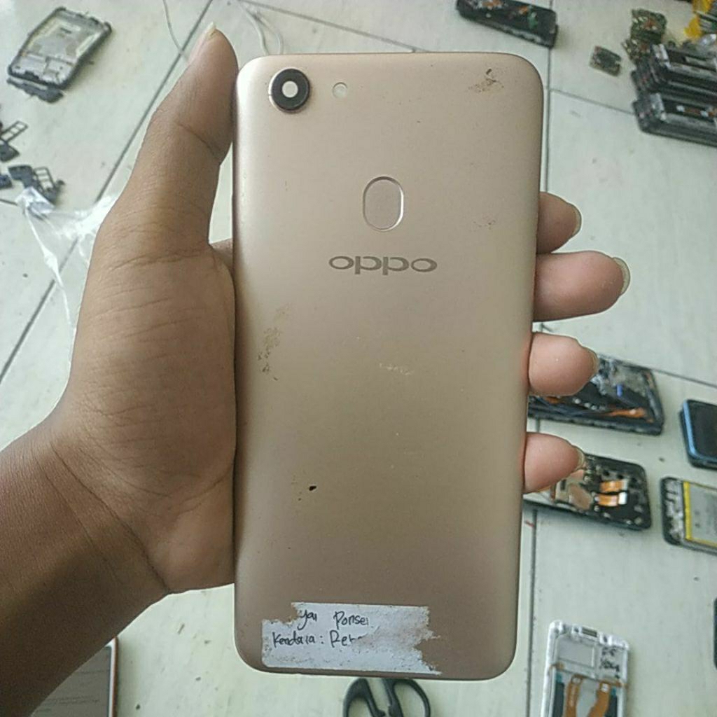 backdoor bekas oppo f5 youth, tanpa tombol bukan ori lecet pemakaian