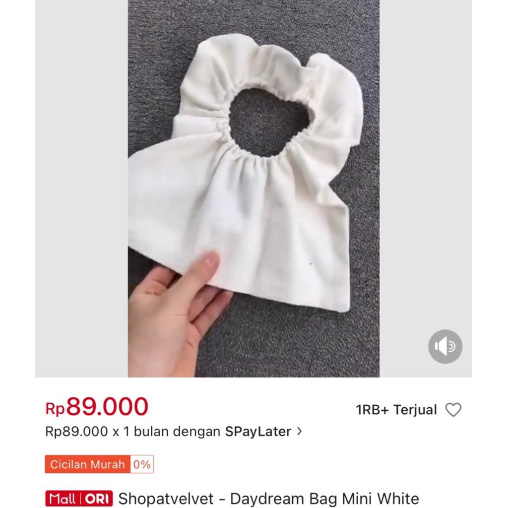 Shop at velvet daydream bag mini white