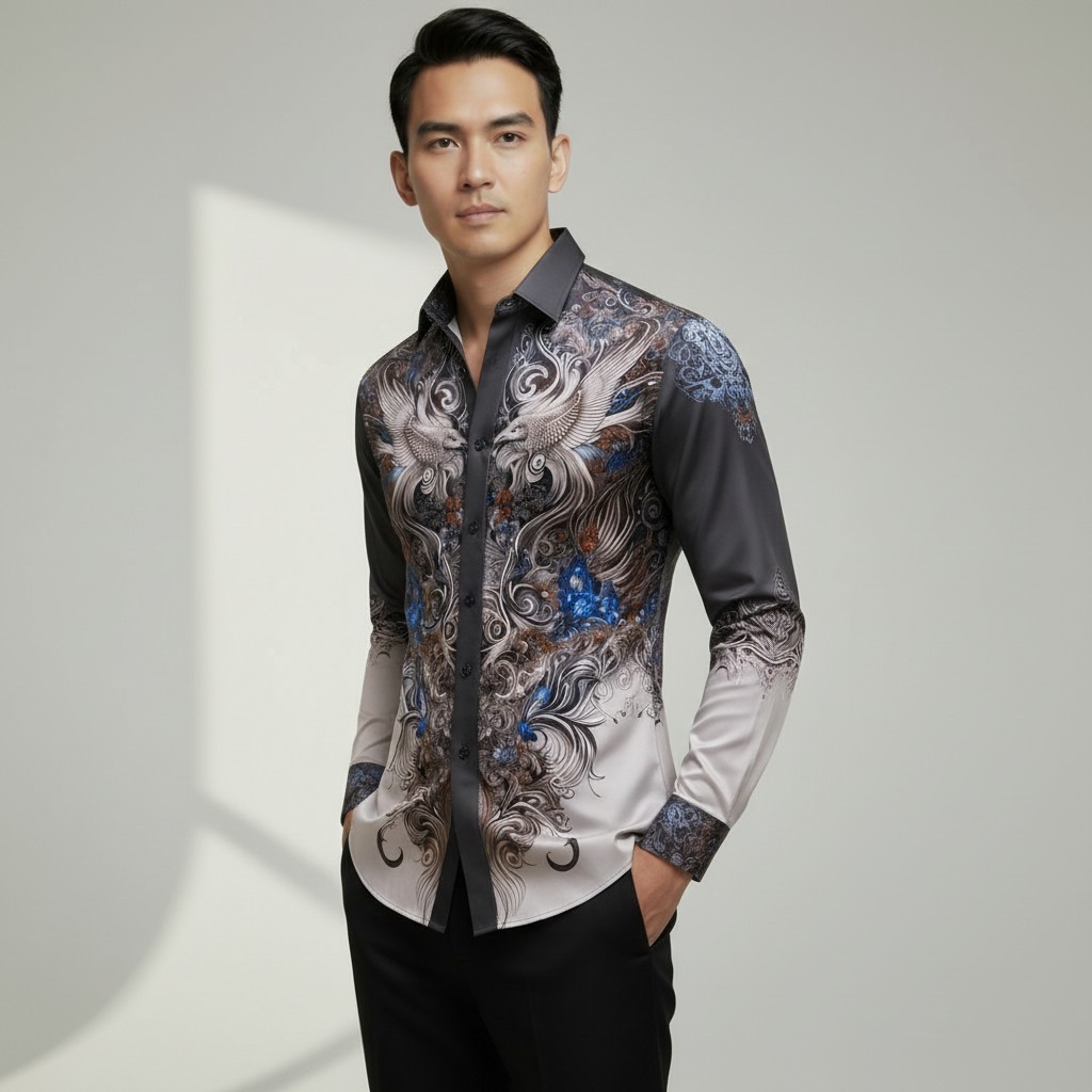 Batik arwinda Regalia04 Kemeja batik lengan panjang pakai puring
