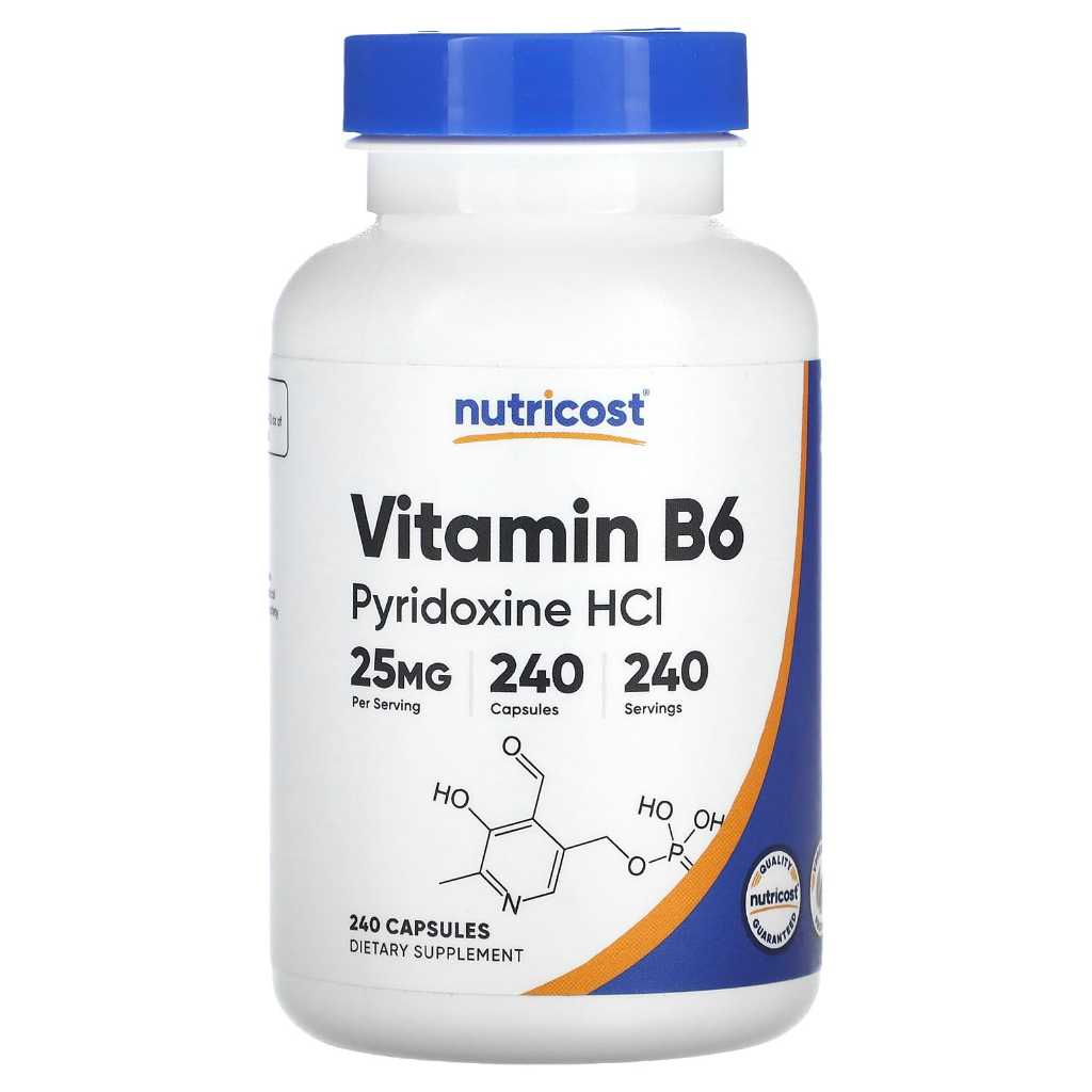 Nutricost Vitamin B6 Pyridoxine HCI 25 mg 240 Capsules