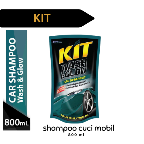 SHAMPO MOBIL KIT WASH GLOW 800 ML CAR SHAMPO SABUN CUCI MOBIL