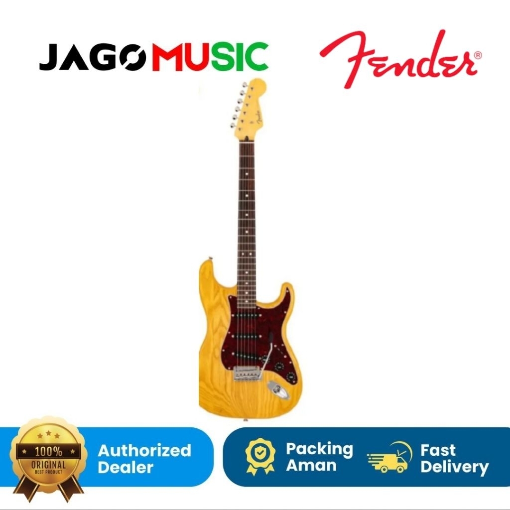 Gitar Fender MIJ Limited Stratocaster Electric Guitar RW FB Raw Ash Vintage Natural
