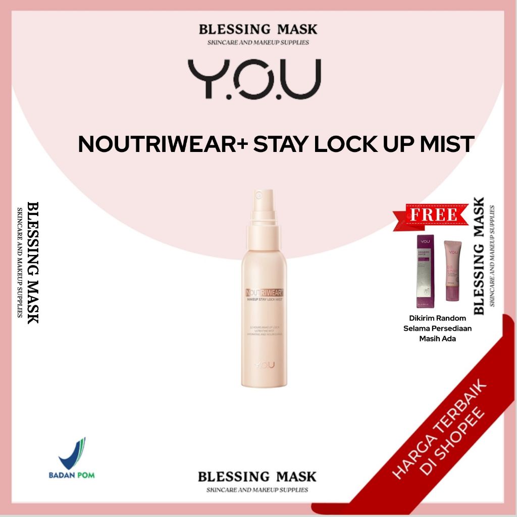 YOU NoutriWear+ Makeup Stay Lock Mist | Setting Spray | Oil Control | Hydrating & Nourishing | Tahan