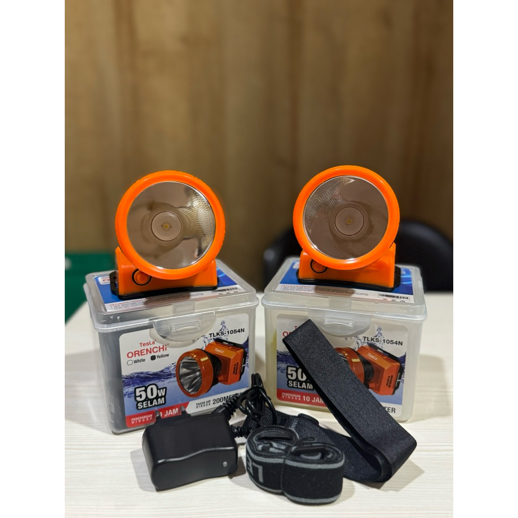 Tesla Orenchi (yellow) 50watt- Selam. penerangan hingga 10 jam, tahan air hingga 200meter