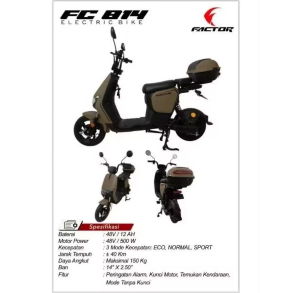 SEPEDA LISTRIK FACTOR FC814 BY PACIFIC