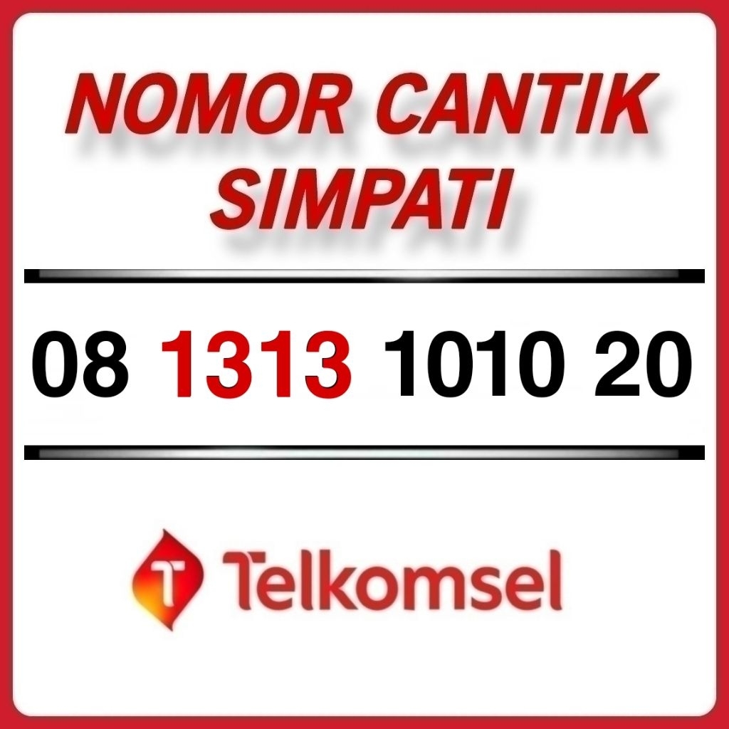 Nomor Cantik Simpati 08 1313 1010 20 Telkomsel No Cantik Simpati