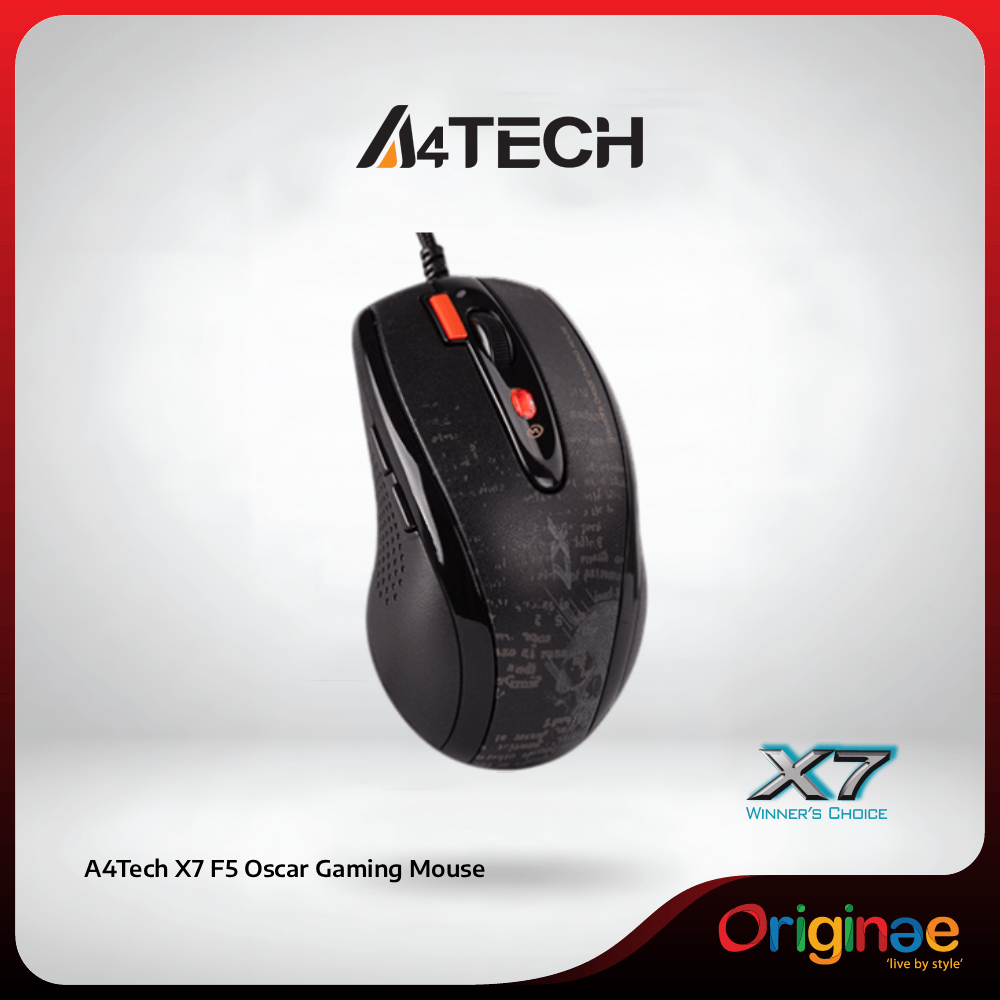A4Tech X7 F5 Oscar Mouse Gaming dengan Accelerasi 30 G/sec dan Kecepatan IPS 75 inch/sec untuk Perfo