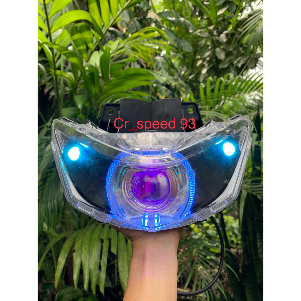 Reflektor lampu depan honda beat delux/street gen1 2019-2023 lampu depan biled custem satu set tingg